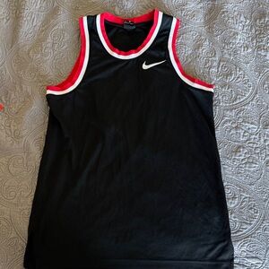 Nike Black Tank Top with Red and White Trim